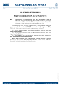 BOLETÍN OFICIAL DEL ESTADO MINISTERIO DE EDUCACIÓN, CULTURA Y DEPORTE 143