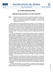 BOLETÍN OFICIAL DEL ESTADO MINISTERIO DE EDUCACIÓN, CULTURA Y DEPORTE 4252