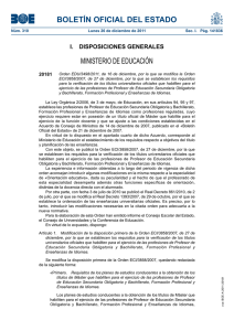 BOLETÍN OFICIAL DEL ESTADO MINISTERIO DE EDUCACIÓN I.  DISPOSICIONES GENERALES 20181