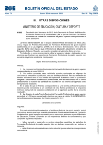 BOLETÍN OFICIAL DEL ESTADO MINISTERIO DE EDUCACIÓN, CULTURA Y DEPORTE 4166