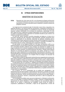 BOLETÍN OFICIAL DEL ESTADO MINISTERIO DE EDUCACIÓN III.  OTRAS DISPOSICIONES 5738