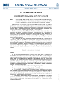 BOLETÍN OFICIAL DEL ESTADO MINISTERIO DE EDUCACIÓN, CULTURA Y DEPORTE 9537