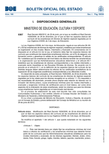 BOLETÍN OFICIAL DEL ESTADO MINISTERIO DE EDUCACIÓN, CULTURA Y DEPORTE 9367
