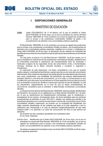 BOLETÍN OFICIAL DEL ESTADO MINISTERIO DE EDUCACIÓN I.  DISPOSICIONES GENERALES 2330