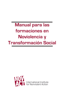 Manual para las formaciones en Noviolencia y transformación social