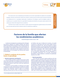 Factores de la familia que afectan el rendimiento acadÃ©mico
