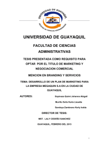 UNIVERSIDAD DE GUAYAQUIL FACULTAD DE CIENCIAS ADMINISTRATIVAS