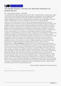 «El Estado francés conculca los derechos humanos en Euskal Herria»
