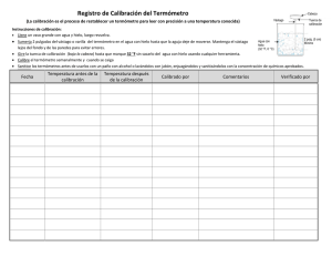 Registro de Calibración del Termómetro 