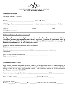 DNR Application Instructions for Minors Spanish