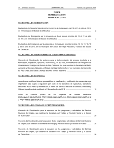 INDICE PRIMERA SECCION PODER EJECUTIVO SECRETARIA DE GOBERNACION