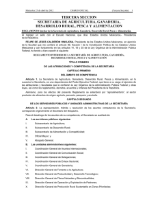 TERCERA SECCION SECRETARIA DE AGRICULTURA, GANADERIA, DESARROLLO RURAL, PESCA Y ALIMENTACION