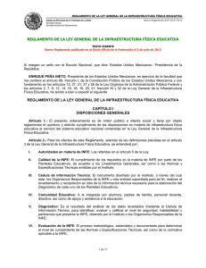 REGLAMENTO DE LA LEY GENERAL DE LA INFRAESTRUCTURA FÍSICA EDUCATIVA