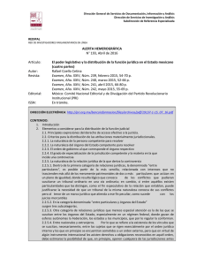 Artículo: El poder legislativo y la distribución de la función jurídica en el Estado mexicano (cuatro partes)