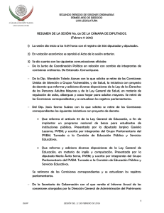 scr  RESUMEN DE LA SESIÓN No. 05 DE LA CÁMARA DE... (Febrero 11 2016)
