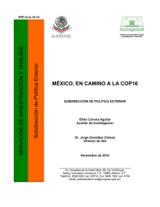 MÉXICO, EN CAMINO A LA COP16.