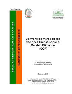 Convención Marco de las Naciones Unidas sobre el Cambio Climático (COP).