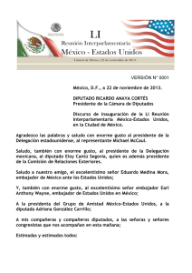 VERSIÓN N° 0001 México, D.F., a 22 de noviembre de 2013.