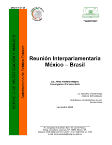 Reunión Interparlamentaria México – Brasil.