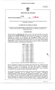 CERTIFICACIÓN 373 DEL 14 DE ABRIL DEL 2015 CON RADICADO EXTMI15-0010836 PARA EL PROYECTO: PROYECTO HIDROELECTRICO A FILO DE DE AGUA RIO CUSIANA ESPERANZA-CUEZ