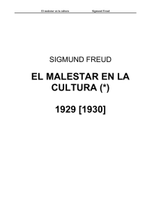 EL MALESTAR EN LA CULTURA (*) 1929 [1930]