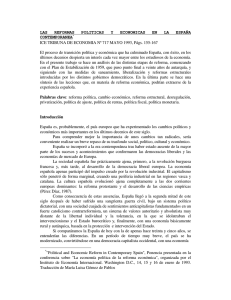 LAS  REFORMAS  POLITICAS  Y  ECONOMICAS ... CONTEMPORANEA  ICE TRIBUNA DE ECONOMIA Nª 717 MAYO 1993, Págs. 155-167