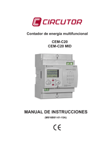 MANUAL DE INSTRUCCIONES Contador de energía multifuncional CEM-C20 CEM-C20 MID