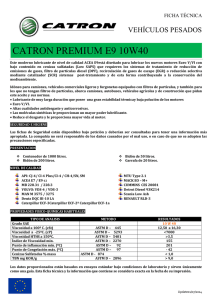 Catálogo CATRON PREMIUM E9 10W40 Pesados