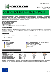 Catálogo CATRON TOP DTR FLUID SAE 75W90 trans manual