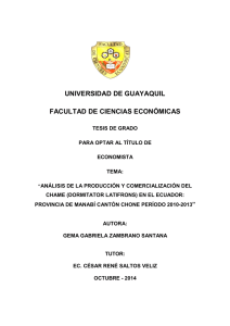 UNIVERSIDAD DE GUAYAQUIL FACULTAD DE CIENCIAS ECONÓMICAS