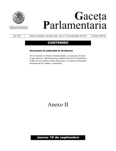 Gaceta Parlamentaria CONTENIDO