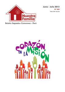 Boletín Sagrados Corazones - Perú Junio - Julio 2013  Nº 360