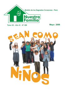Mayo  2008 Boletín de los Sagrados Corazones - Perú
