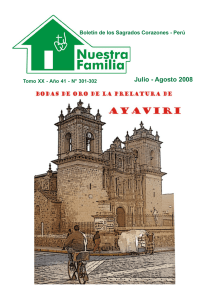 Julio - Agosto 2008 Boletín de los Sagrados Corazones - Perú