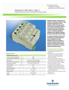 PowerSure DRS Series Datasheet; SL-22110-S (R03/09) (Spanish)