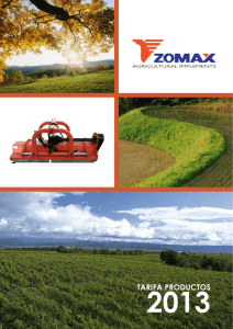 Catálogo Desbrozadoras trituradoras Zomax serie TTR tractores de media Agrica,Pasquali,Kubota, Iseki ect.