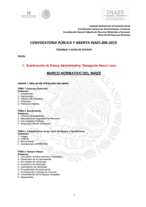 Temarios de la Convocatoria P blica y Abierta INAES 006-2015