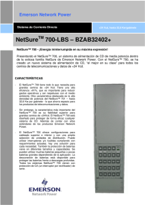 NetSure 700LBS-BZAB32402+ Data Sheet (Spanish)