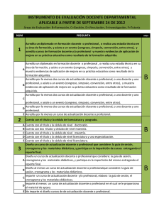 Instrumento de EvaluaciÃ³n Docente Departamental Basado en Competencias 2012