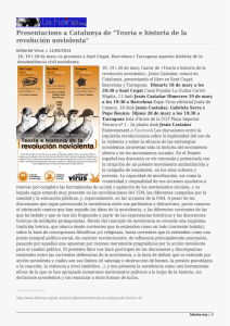 Presentacions a Catalunya de &#34;Teoría e historia de la revolución noviolenta&#34;