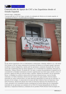 Comunicado de Apoyo de CNT a los Zapatistas desde el