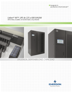 UPS Liebert NX 225-600kVA, Brochure (en español); 60Hz (R06/12) (SL-25355)