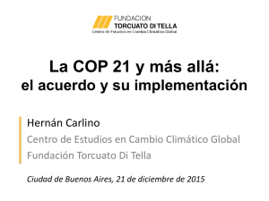 La COP 21 y más allá: el acuerdo y su implementación