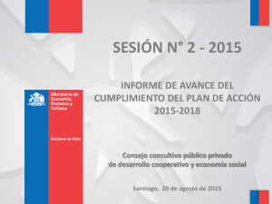 Sesión N° 2 2015: Informe de avance del cumplimiento del Plan de Acción 2015-2018