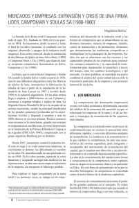 Mercados y Empresas: Expansión y crisis de una firma líder, Campomar y Soulas S.A (1900-1960)"