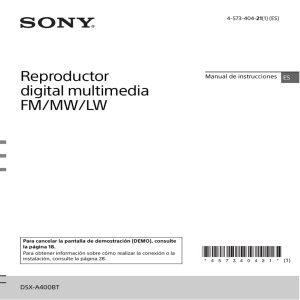 Reproductor digital multimedia FM/MW/LW DSX-A400BT