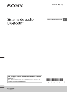 Sistema de audio Bluetooth® WX-900BT Manual de instrucciones