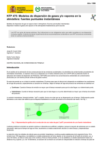 Nueva ventana:NTP 475: Modelos de dispersión de gases y/o vapores en la atmósfera: fuentes puntuales instantáneas (pdf, 245 Kbytes)