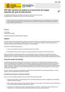 Nueva ventana:NTP 493: Cambios de actitud en la prevención de riesgos laborales (II): guía de intervención (pdf, 269 Kbytes)