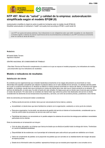 Nueva ventana:NTP 497: Nivel de salud y calidad de la empresa: autoevaluación simplificada según el modelo EFQM (II) (pdf, 278 Kbytes)